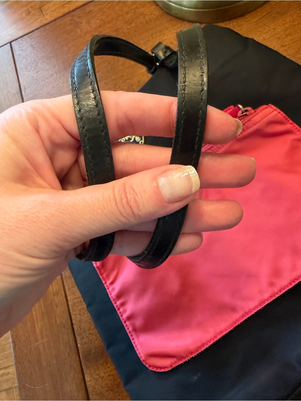 Prada Black vintage 2000’s Tessuto mini Nylon Shoulder Bag with Red Zip Pouch - Picture 16 of 16